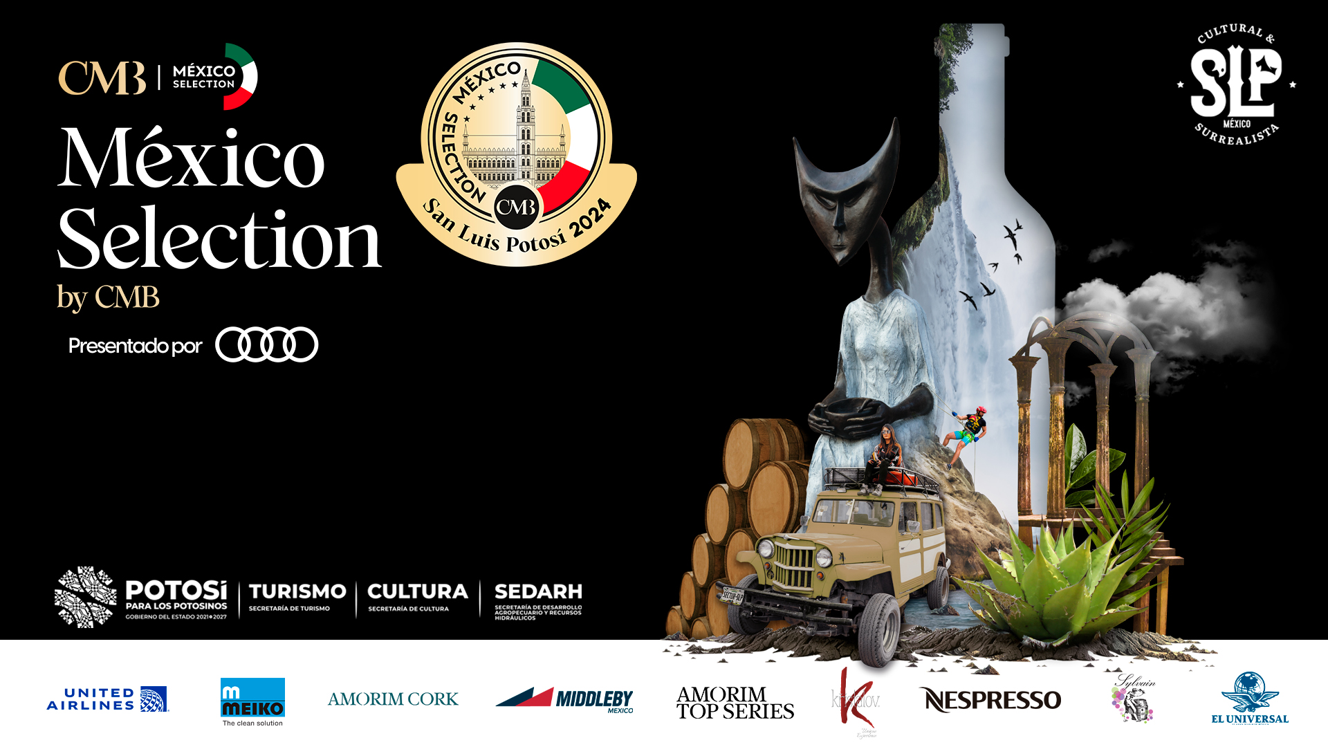 A total of 841 wines and spirits from 17 states in Mexico are competing for medals at the México Selection by CMB, presented by Audi, San Luis Potosí 2024.